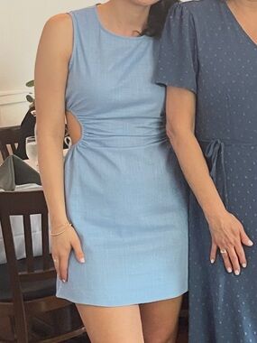 Blue mini dress